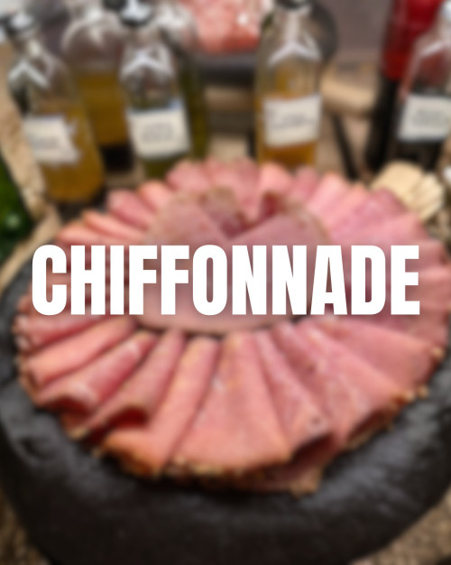 Plateau de viande froide - Présentation en chiffonnade