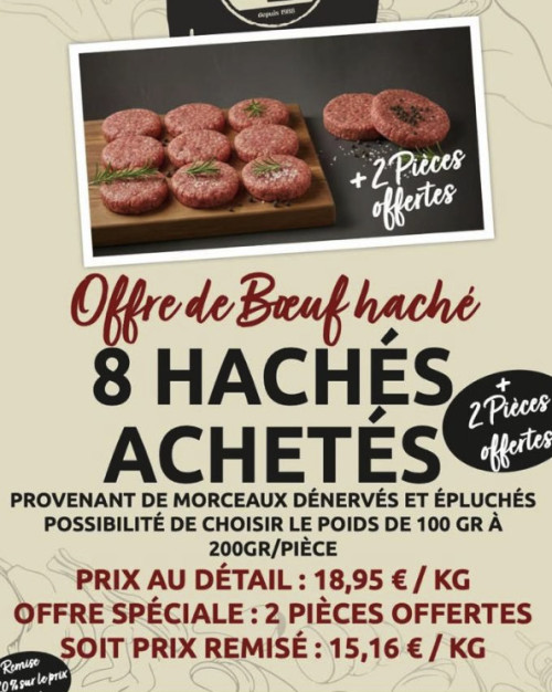 Offre de la semaine - steak haché
