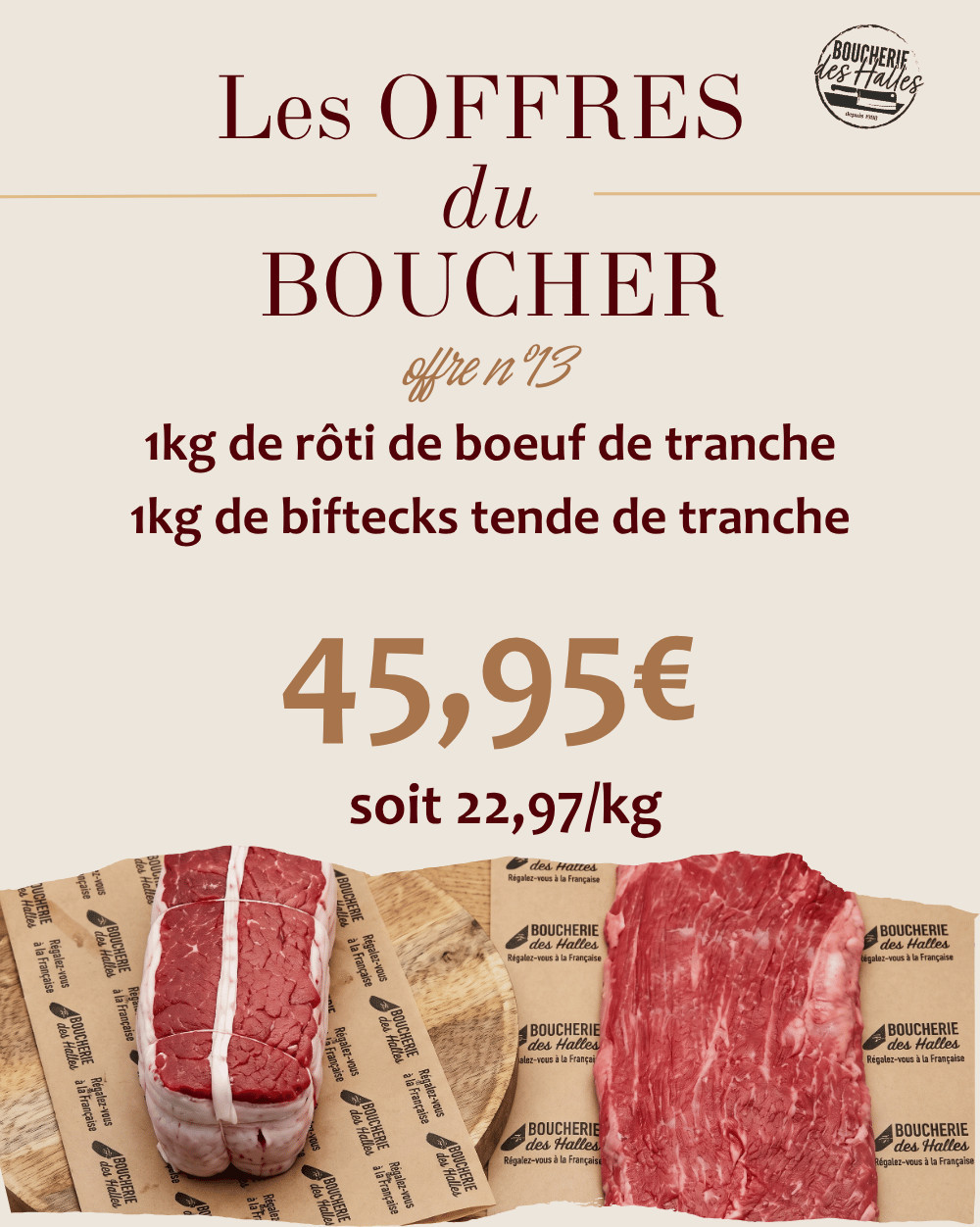 Offre n°13 - 45,95€ | Boucherie des Halles